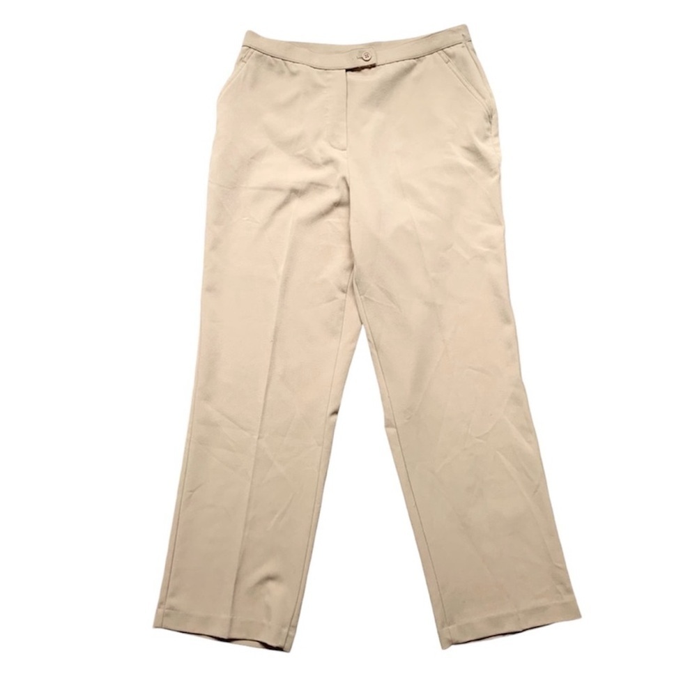 Investments Petites Women's Pants Straight leg Pleated Tapered Trousers Size 12P